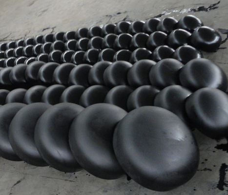 Le bout a soudé la couleur sans couture 2mm-25mm de noir de chapeau de tuyau d'acier au carbone de HDG