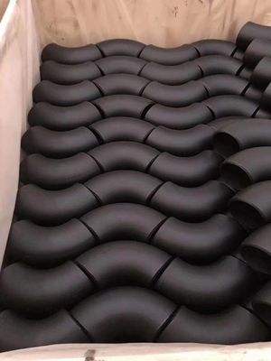 Peinture convenable de noir de chapeau de réducteur de pièce en t soudée par bout en acier de coude du conduit ASME B16.9