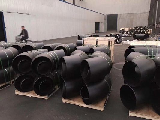 Peinture convenable de noir de chapeau de réducteur de pièce en t soudée par bout en acier de coude du conduit ASME B16.9